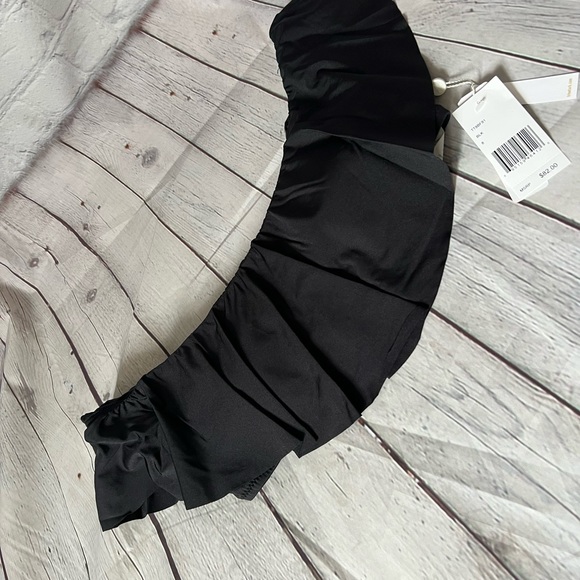 TRINA TURK BIKINI SET - OFF THE SHOULDER RUFFLE BANDEAU & SIDE SHIRRED H… - Picture 5 of 10